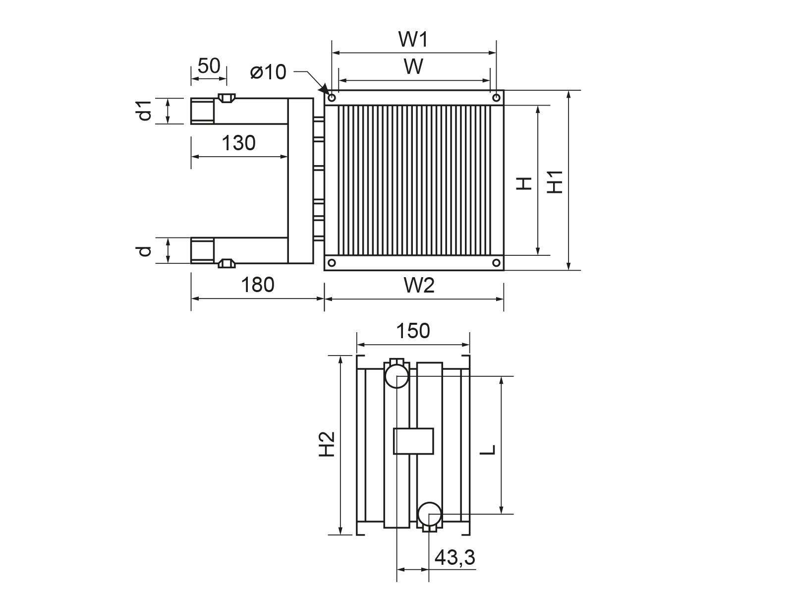 Водяной нагреватель Ecoclima Pro Vent ECT WH-T 600*350