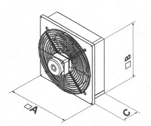 Вентилятор осевой оконный ВО – 1,7-220В